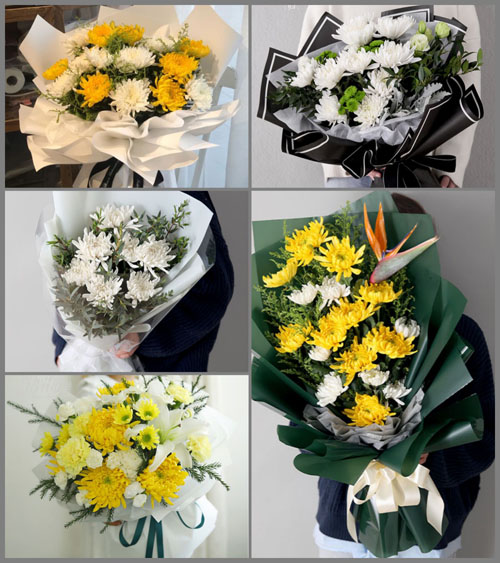 山东聊城莘县莘州街道白事花束代送